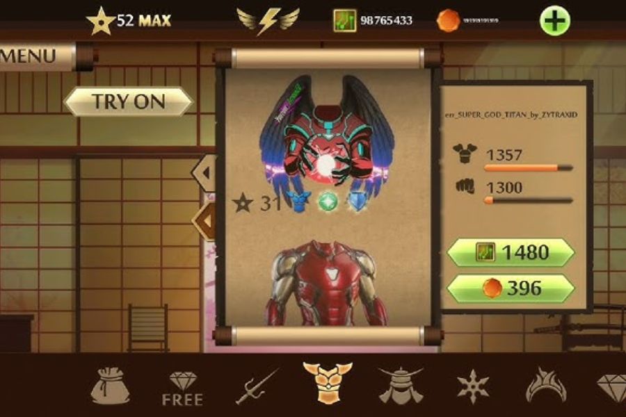 Tính năng nổi bật của Shadow Fight 2 Hack Modlmh.com