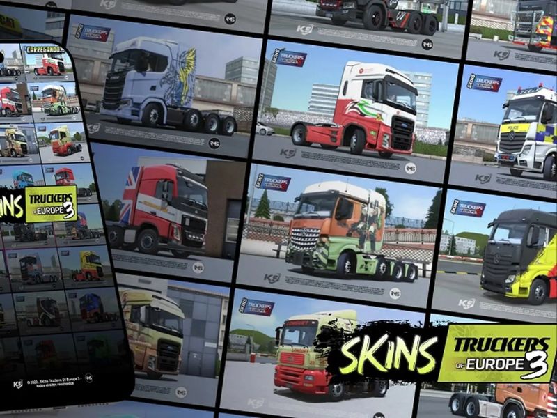 Đa dạng hơn 25 loại xe khác nhau trong Hack Truckers Of Europe 3