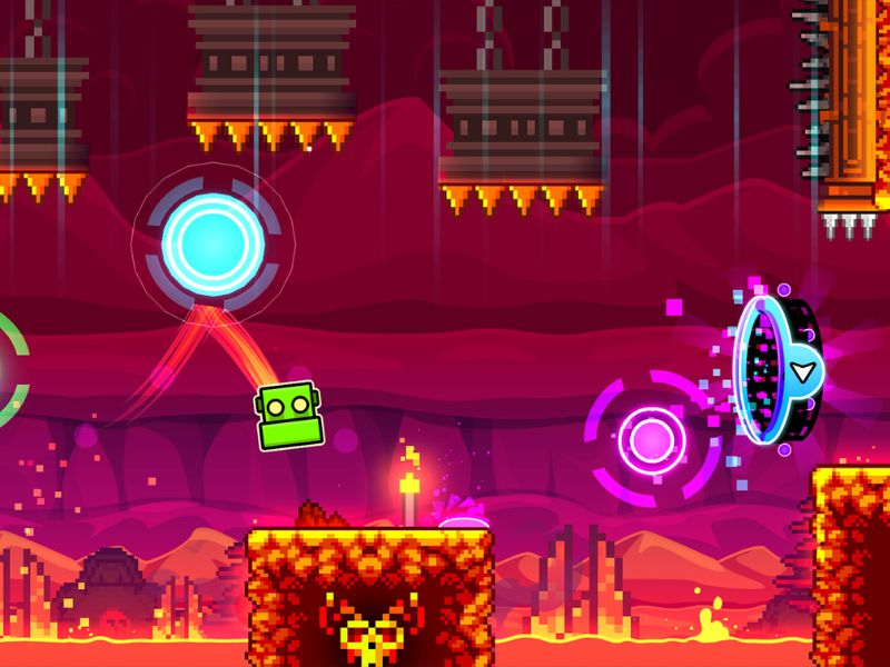 Luật chơi vô cùng đơn giản trong Geometry Dash Hack