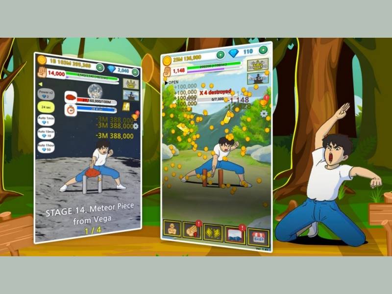 Chế độ chơi đa dạng trong Hack Tap Tap Breaking Funnymod
