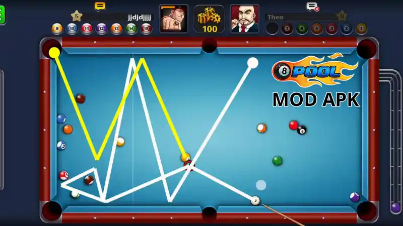 Hack 8 Ball Pool apk đường kẻ dài