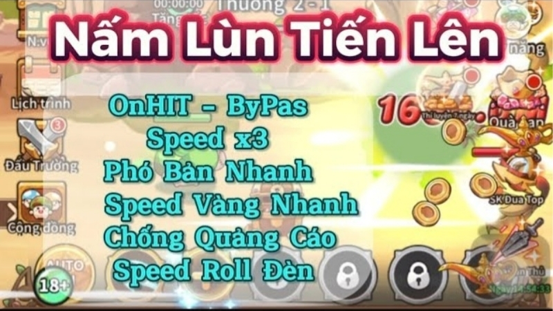 Các tính năng đặc biệt trong bản Nấm Lùn Tiến Lên Mod APK
