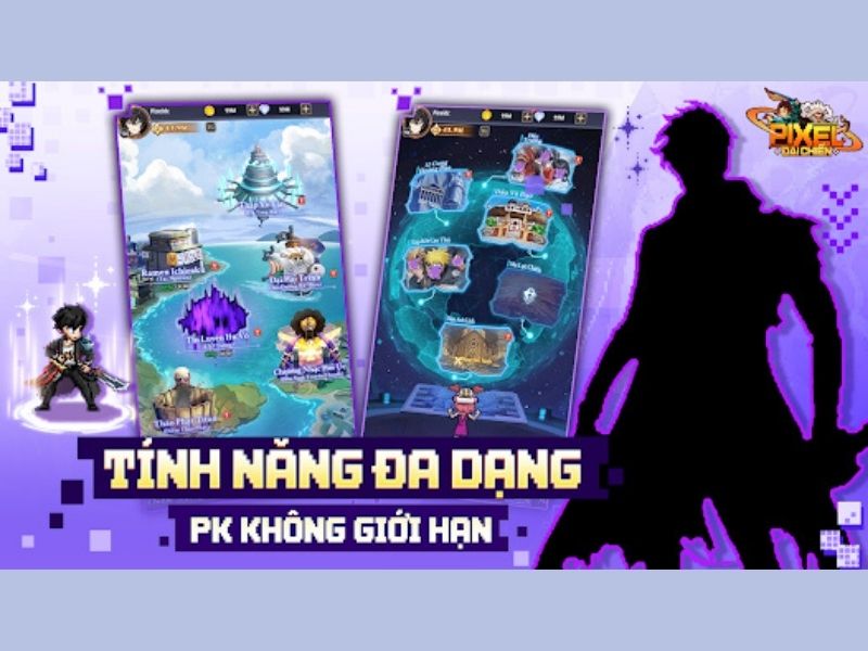 Dàn Nhân Vật Pixel Đa Kỹ Năng Trong Pixel Đại Chiến Mod APK