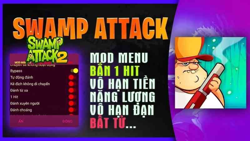 Swamp Attack 2 Hack Vô Hạn Tiền