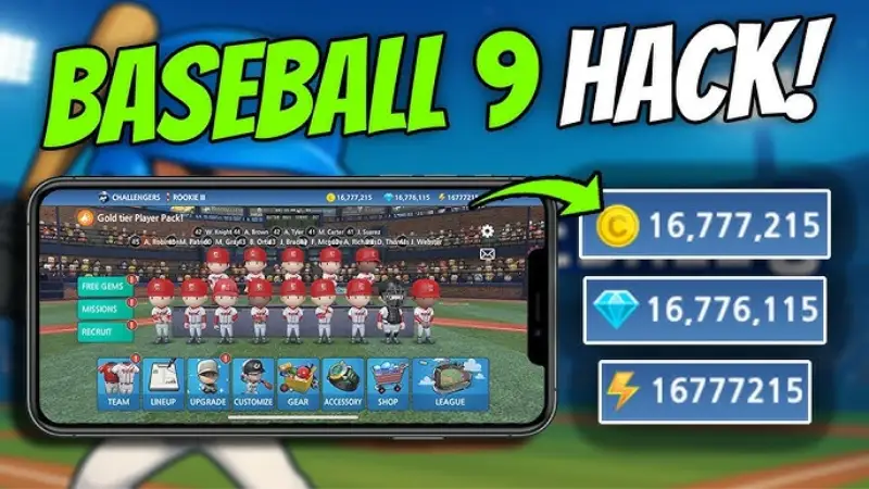 Vô hạn Coins trong Baseball 9 MOD APK