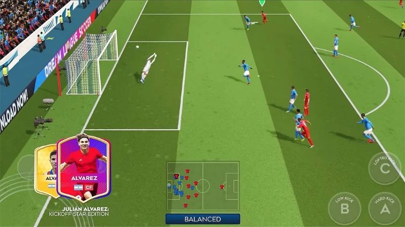 Hệ Thống Điều Khiển Trực Quan Và Chân Thực Trong Dream League Soccer 2026 MOD APK