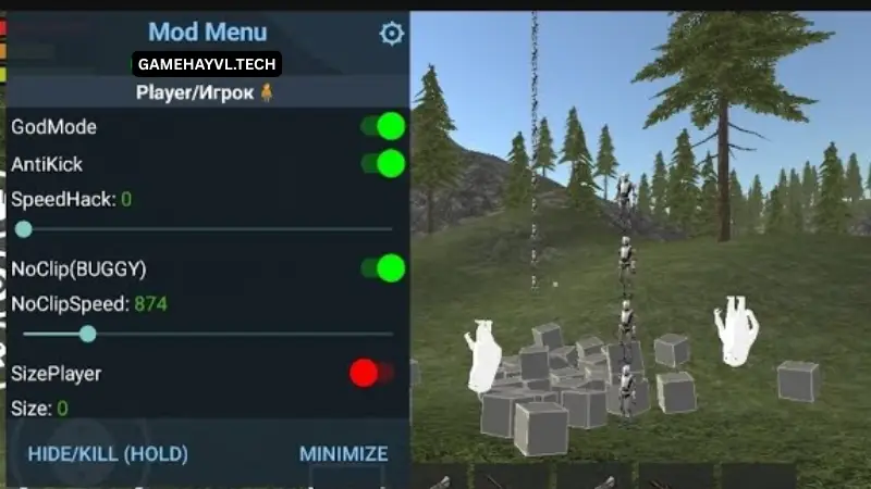 Nhảy cao trong Hack Survival Simulator