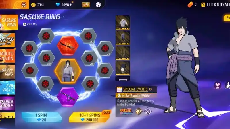 Uchiha Seruapk hỗ trợ skin anime