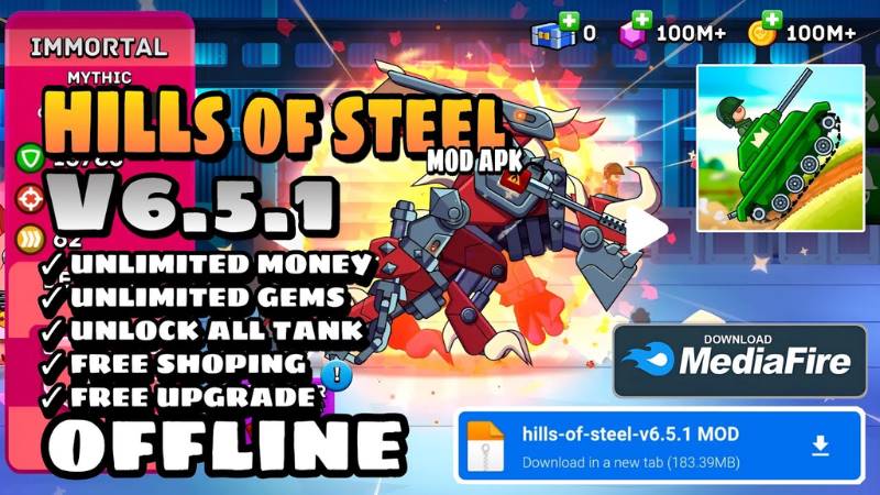 Những điểm nổi bật của Hills of Steel MOD APK