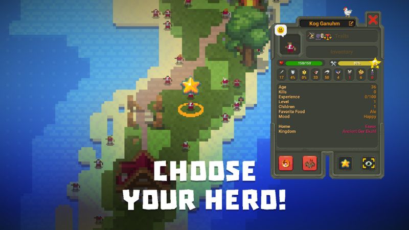 Gameplay WorldBox MOD APK khi tạo sinh vật.