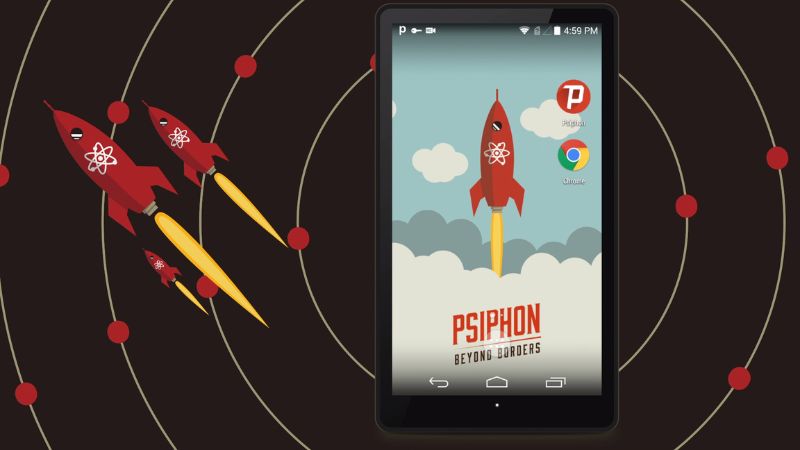 Psiphon Pro MOD APK với trạng thái kết nối VPN trên Android