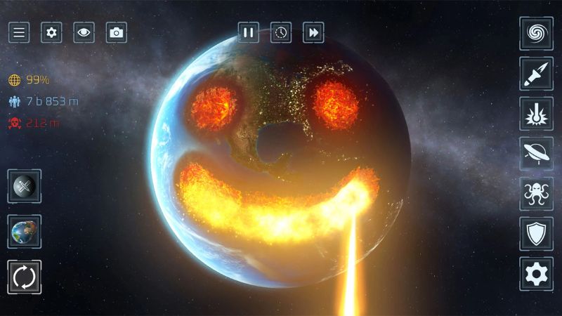 Solar Smash MOD APK với giao diện phá hủy hành tinh