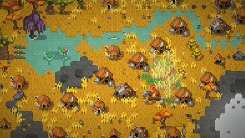 WorldBox MOD APK sử dụng thiên tai trên bản đồ.