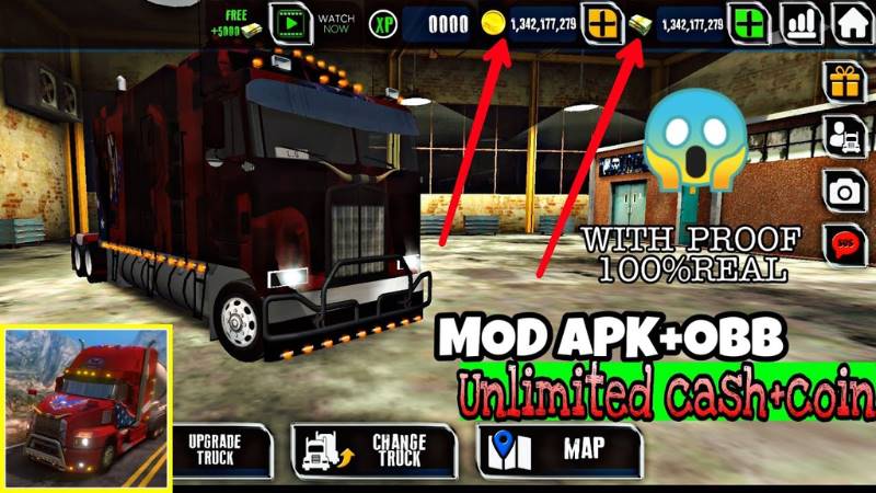 Tính năng MOD trong Truck Simulator USA MOD APK