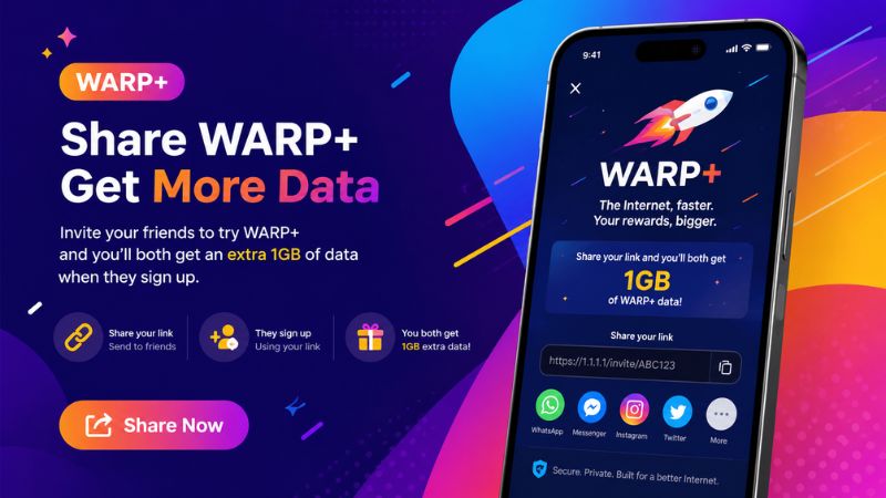1.1.1.1 VPN MOD APK mở khóa Premium và Unlimited WARP+