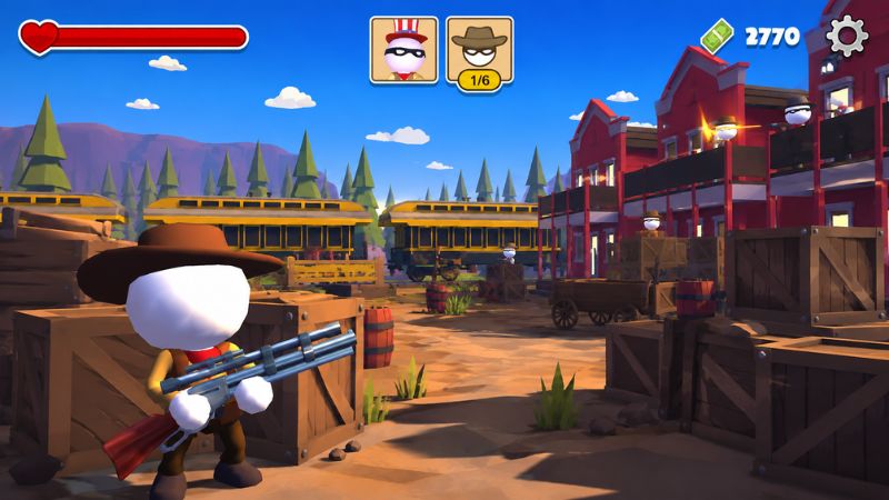 Bắn Tỉa Miền Tây MOD APK vô hạn tiền hỗ trợ nâng cấp súng
