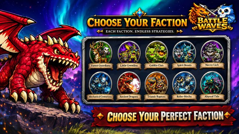 Battle Waves Mobile MOD APK với nhiều unit được triệu hồi theo từng đợt