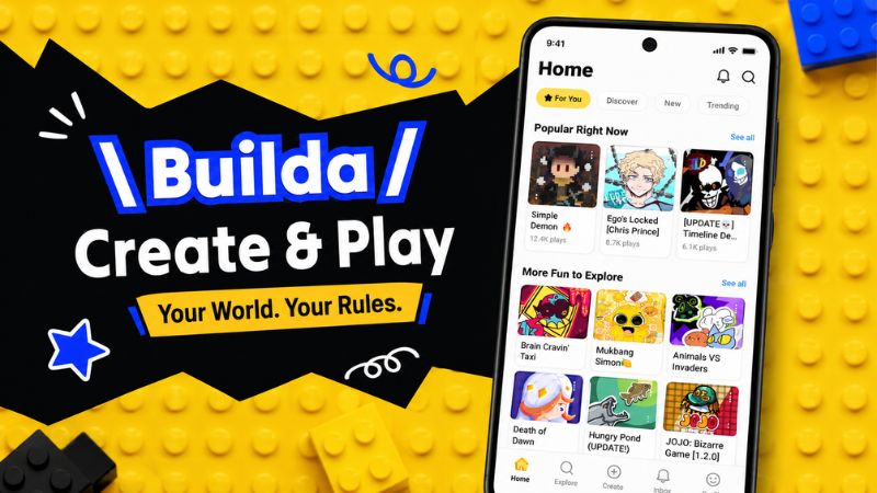 Builda MOD APK vô hạn tiền hỗ trợ tạo và chỉnh sửa game