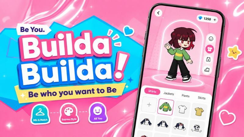 Builda MOD APK với giao diện tạo game và quản lý project trên Android