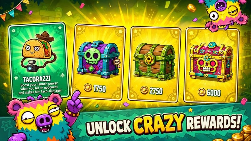 Burrito Bison Mod APK hỗ trợ mua sắm miễn phí để nâng cấp nhân vật