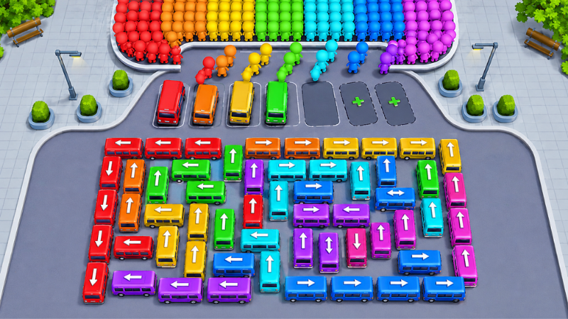 Bus Traffic Fever MOD APK giải tắc nghẽn bãi xe