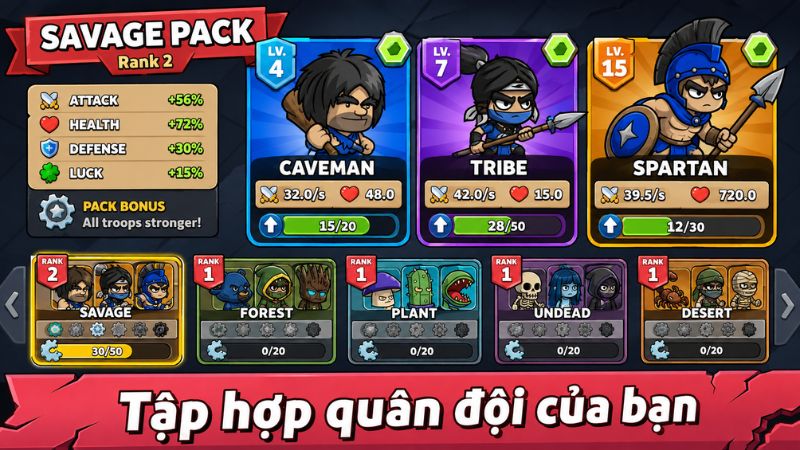 Gear Fight Mod APK với cỗ máy bánh răng sản xuất đội quân chiến đấu