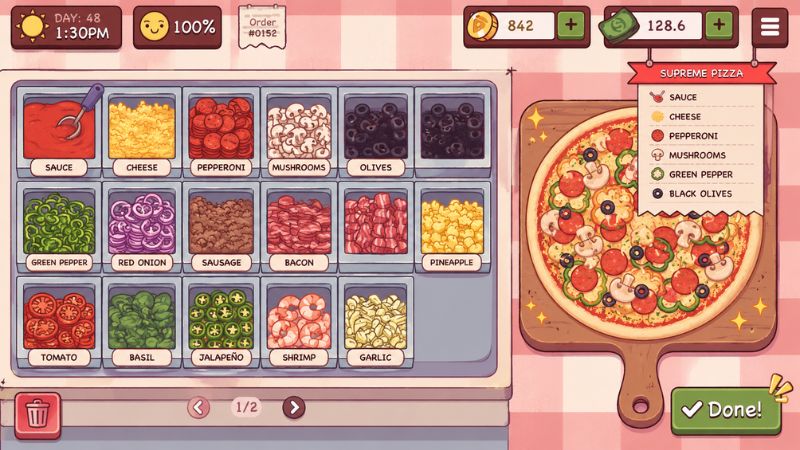 Good Pizza, Great Pizza MOD APK vô hạn tiền với số dư 999999 để nâng cấp tiệm