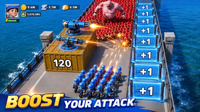 Last War Survival MOD APK với đội hình di chuyển né chướng ngại và tiêu diệt zombie