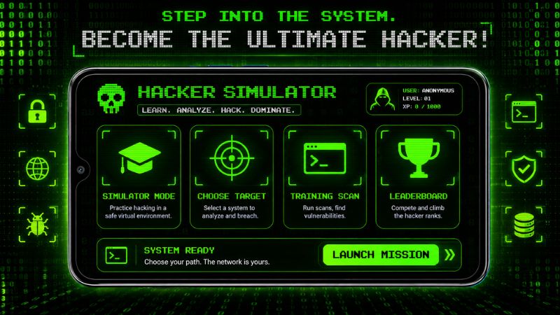 SB Game Hacker Simulator MOD APK mở khóa nội dung trên Android