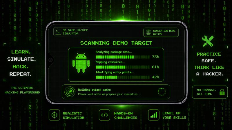 SB Game Hacker Simulator MOD APK mở khóa nội dung và nhiệm vụ