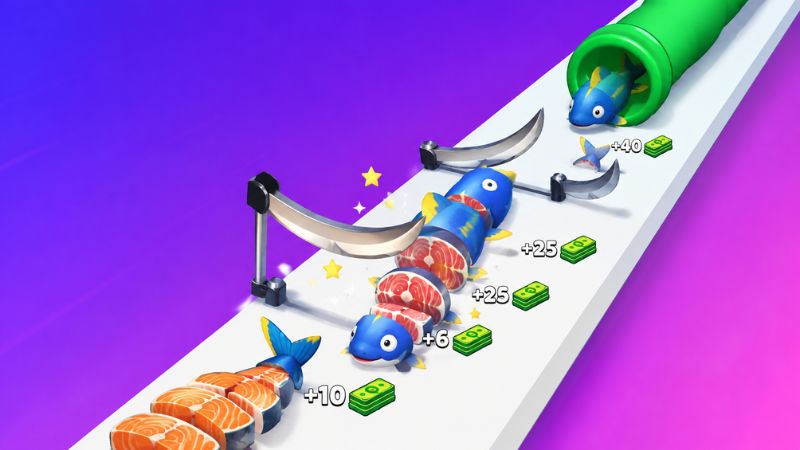Slice Master Idle Clicker MOD APK vô hạn tiền để nâng cấp dao