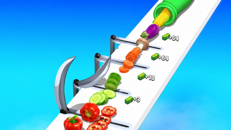 Slice Master Idle Clicker MOD APK vô hạn tiền trên Android