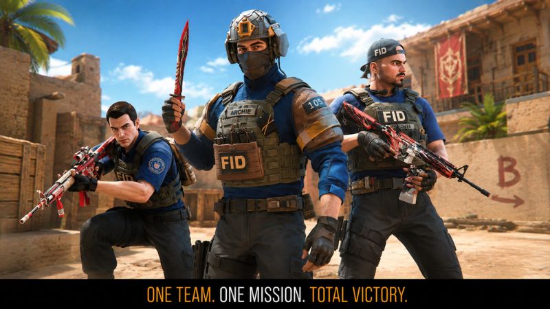 Standoff 2 MOD APK đấu súng FPS với rifle trong trận 5v5