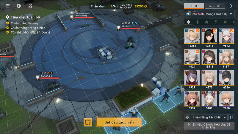 Girls' Frontline 2 Lưu Đày MOD APK phối hợp đội hình T-Doll