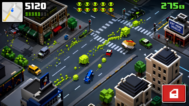 Smashy Road Wanted 2 MOD APK trong cuộc truy đuổi cảnh sát
