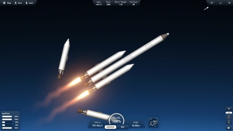 Spaceflight Simulator MOD APK hạ cánh tàu lên Mặt Trăng