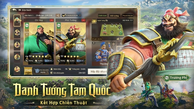 Tam Quốc Tranh Bá Thiên Hạ MOD APK trên bản đồ quốc chiến