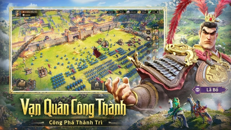 Tam Quốc Tranh Bá Thiên Hạ xây dựng thành trì và phát triển lãnh địa