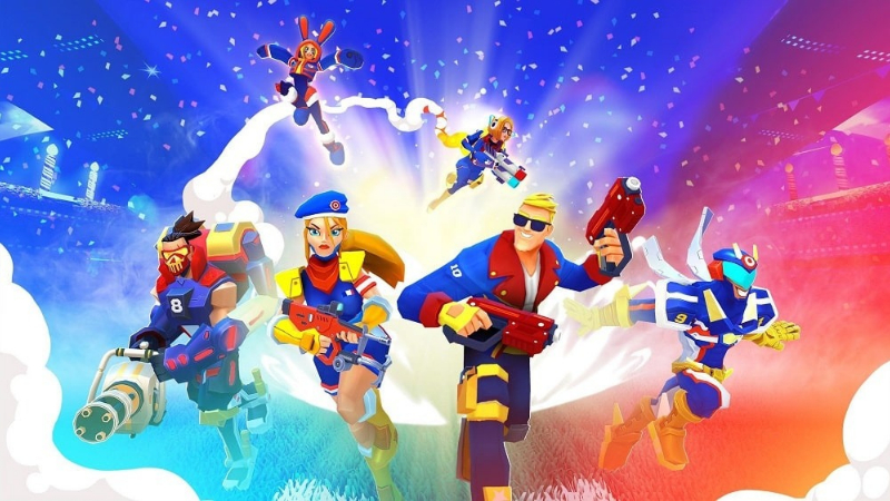 FRAG mod apk với các hero đang chiến đấu trên đấu trường