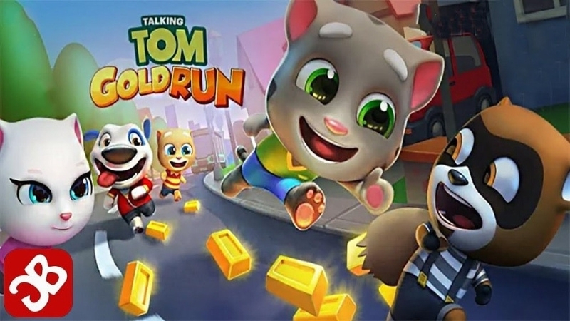 Mèo Tom đuổi theo tên trộm trong Tom Biết Nói Rượt Vàng MOD APK