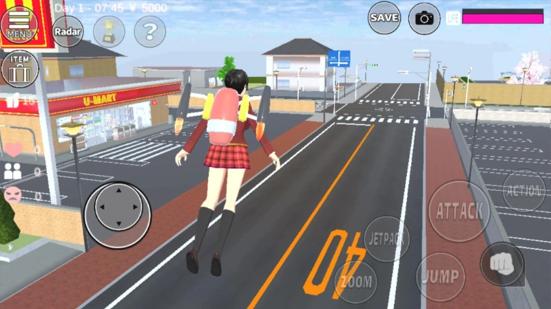 Nhân vật trò chuyện với bạn học trong SAKURA School Simulator